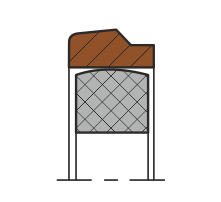 Уплотнение поршня QP08-ES (K08-ES)