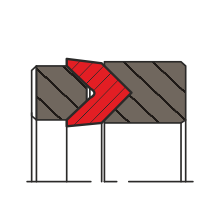 Уплотнение манжета шевронная QS1012-M (K1012-M)