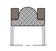 Уплотнение поршня QP20-R (K20-R)